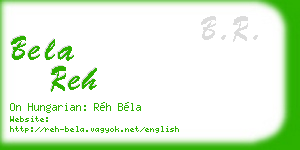 bela reh business card